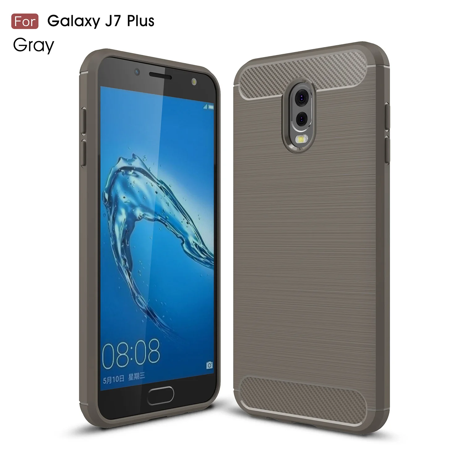 Чехлы для samsung Galaxy J7 + C710 SM C710F/DS C7100 5 дюймов силиконовая тонкая сумка телефона plus