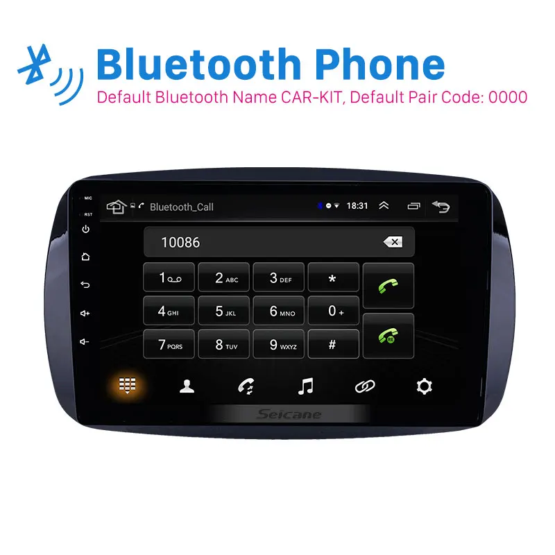 Seicane Автомобильный gps радио плеер для Mercedes Benz Smart с Bluetooth AUX Поддержка DVR Carplay OBD управление рулевым колесом