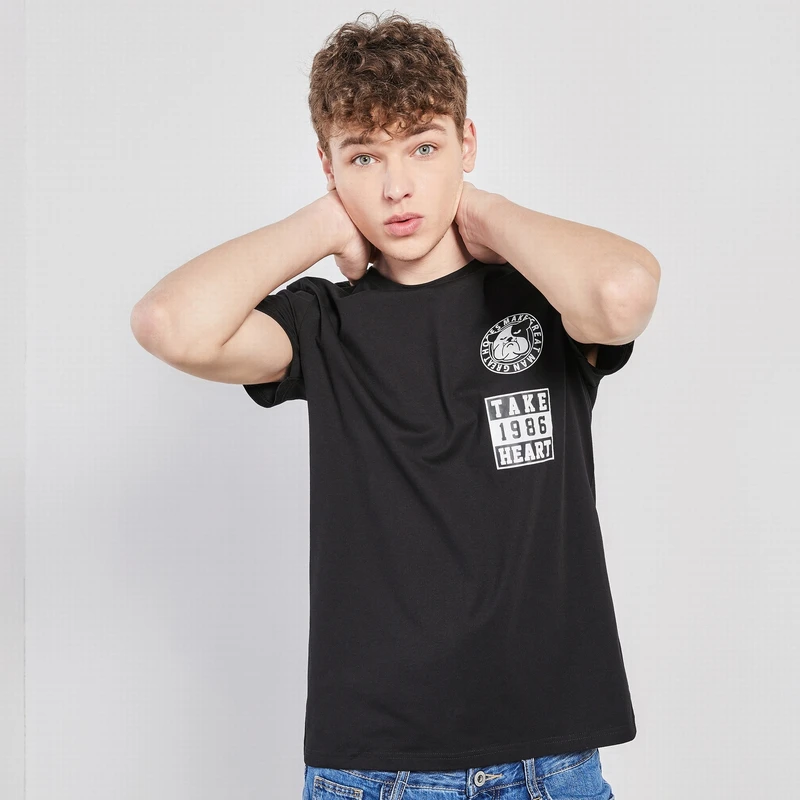 SEMIR Мужская футболка с коротким рукавом модная повседневная мужская круглым