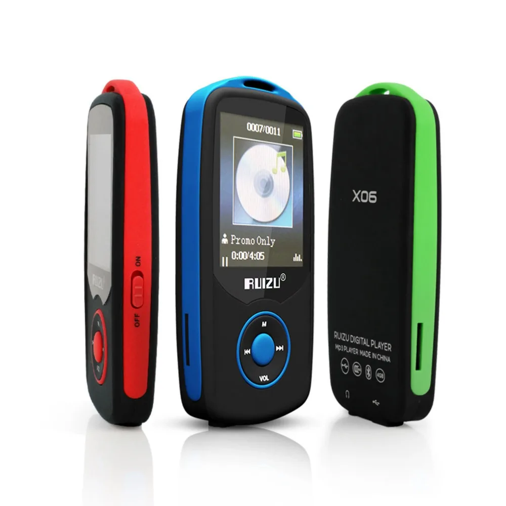 Оригинал RUIZU X06 Bluetooth Mp3-плеер Hifi Музыка С 4 ГБ + 16 1.8 Дюймовый Экран 100 часов Высокой