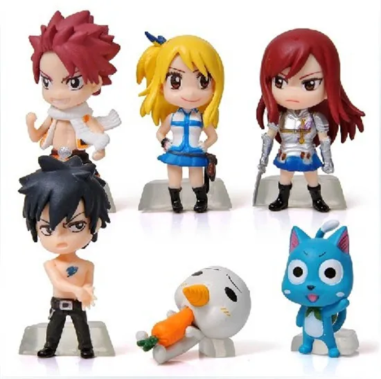 Набор фигурок героев мультфильма Хвост Феи 6 шт.|figure set|action toysfairy tail figure |