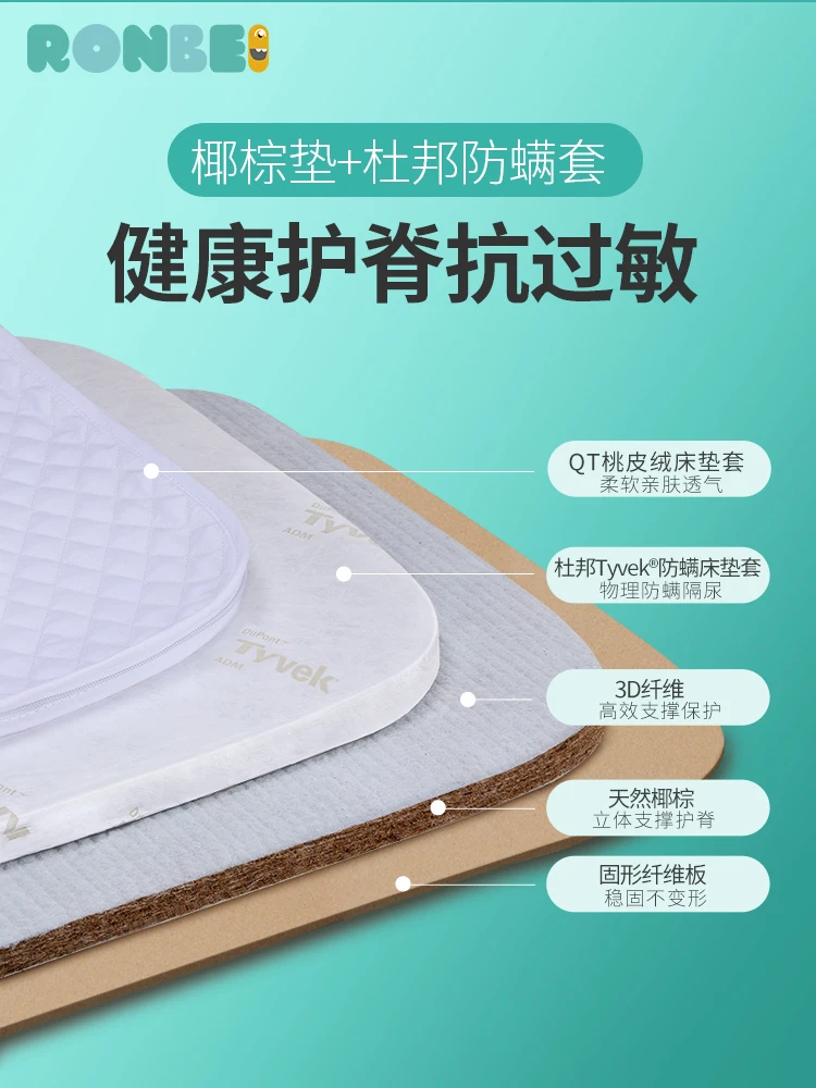 Ronbei Pillowside детская кровать стеганая большая кровать для новорожденных многофункциональная Bb детская кровать портативная детская кровать