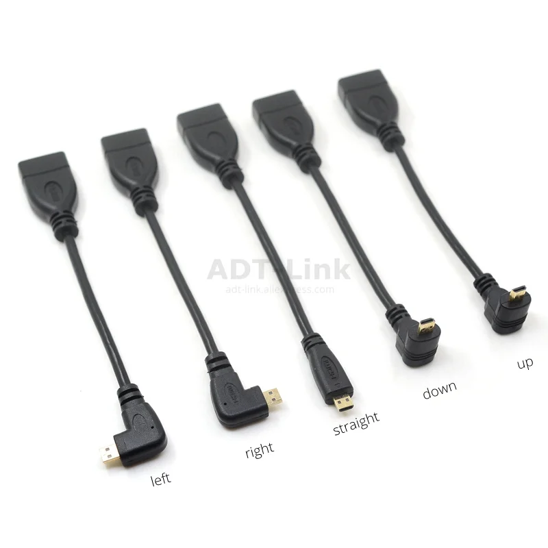 Микро совместимому с HDMI адаптер Папа мама кабель правой и левой под углом 90