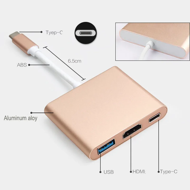 Baolyda USB C док станция HDMI Тип к концентратор адаптер 4K многопортовый конвертер для