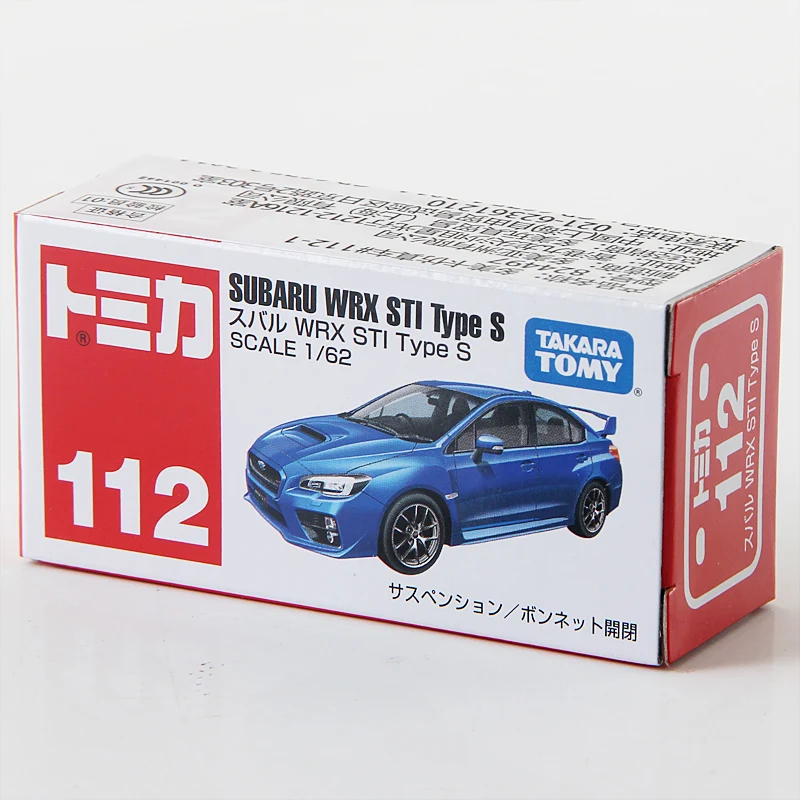 Takara Tomy Tomica 1/62 Subaru WRX STI Тип S металлическая литая под давлением игрушка модель