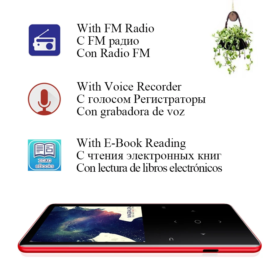 MP3 плеер Bluetooth с динамиком HI FI Flac плеер есть динамик тонкий Walkman костюм для бега ходьбы скалолазание 8 г 16 г 32 г 40 ГБ