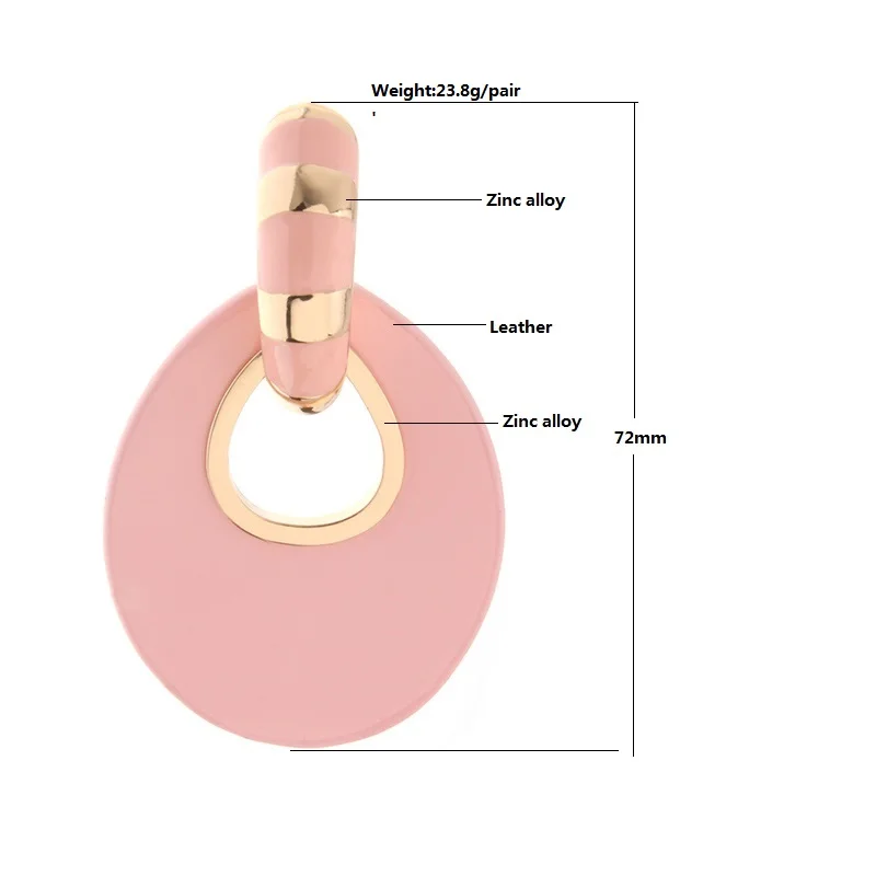 Женские кожаные серьги NeeFu WoFu большие кольца с принтом Ювелирное Украшение для