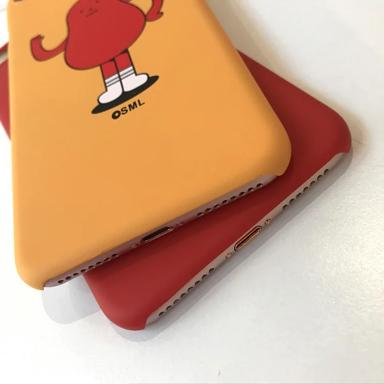 Чехол для iphone 6 7 8 X чехлы XS S s 7Plus Plus чехол Жесткий из ТПУ красного оранжевого