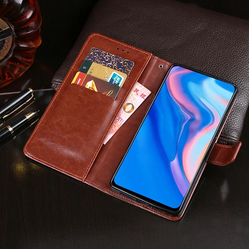 Чехол-книжка для Huawei P Smart Z кожаный в деловом стиле | Мобильные телефоны и