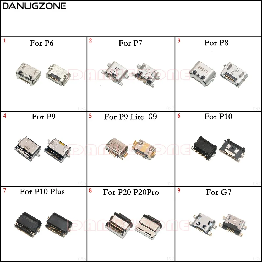 2 шт. USB разъем для зарядки Huawei P8 P9 G9 Lite P6 P7 P10 Plus P20 Pro G7 Nova 2S 3 3E Honor 10 V10|Шлейфы