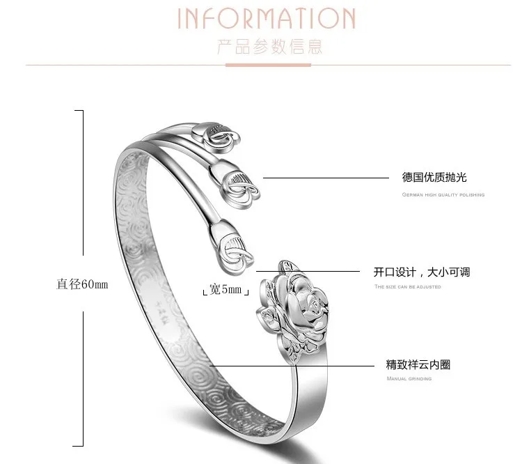 925 пробы серебряный браслет Marquise Rose flower girl Femme роскошный бренд Braclet женский браслет Pulseira Love Feminina SB029