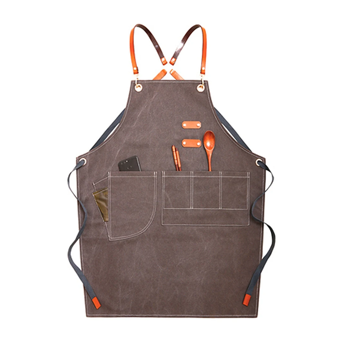 style 4 Фартук официанта кафе чай фартук для магазина приготовления фартук карманы униформа для парикмахера без рукавов нагрудник для выпечки ресторана Pinafore - Цвет: style 4