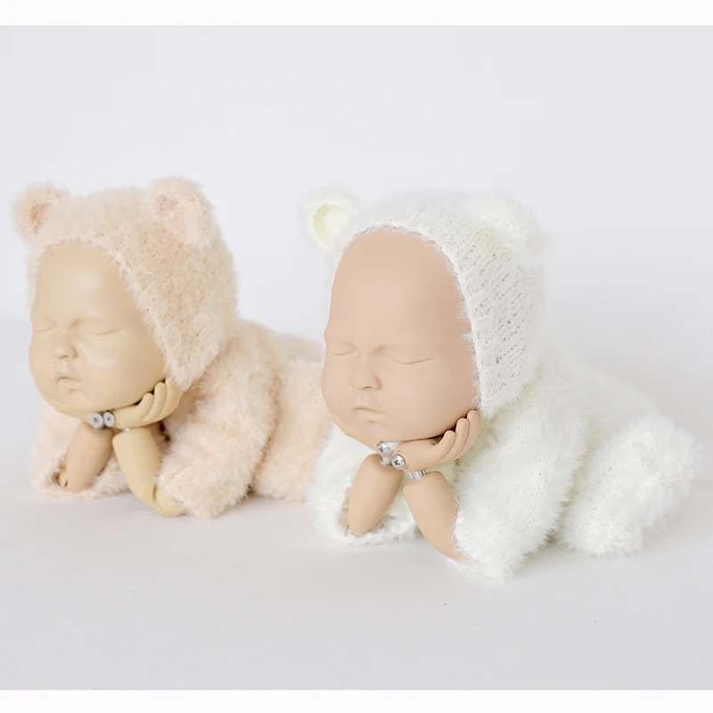 Детский трикотажный комбинезон мишка с шапкой|photography props|mohair hatbaby girls boys |