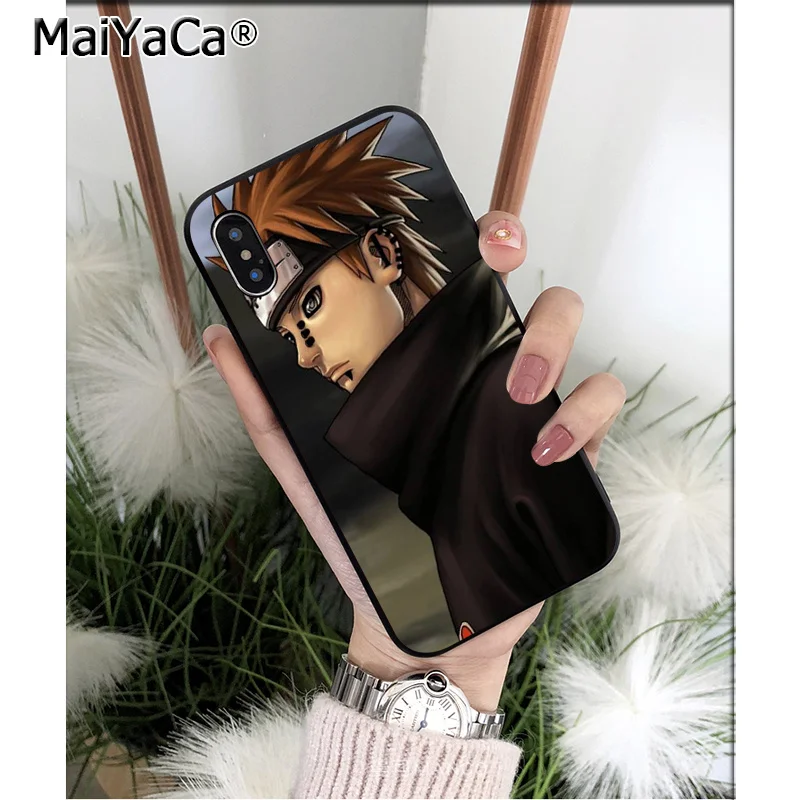 MaiYaCa Наруто Боль pein мягкий, силиконовый, из ТПУ черный чехол для телефона Apple iPhone 8 7 6 6S Plus X XS MAX 5 5S SE XR мобильный чехол - Цвет: A10