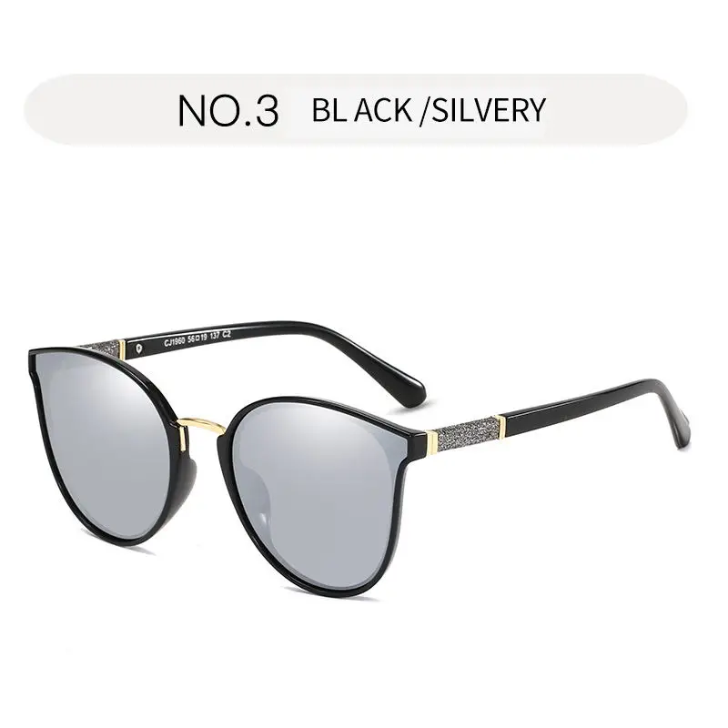 black silver Mx фирменный дизайн, кошачий глаз, поляризационные солнцезащитные очки для женщин,, поляризационные солнцезащитные очки, женские, градиентные оттенки, Oculos Feminino, Uv400, S1960 - Цвет линз: black silver