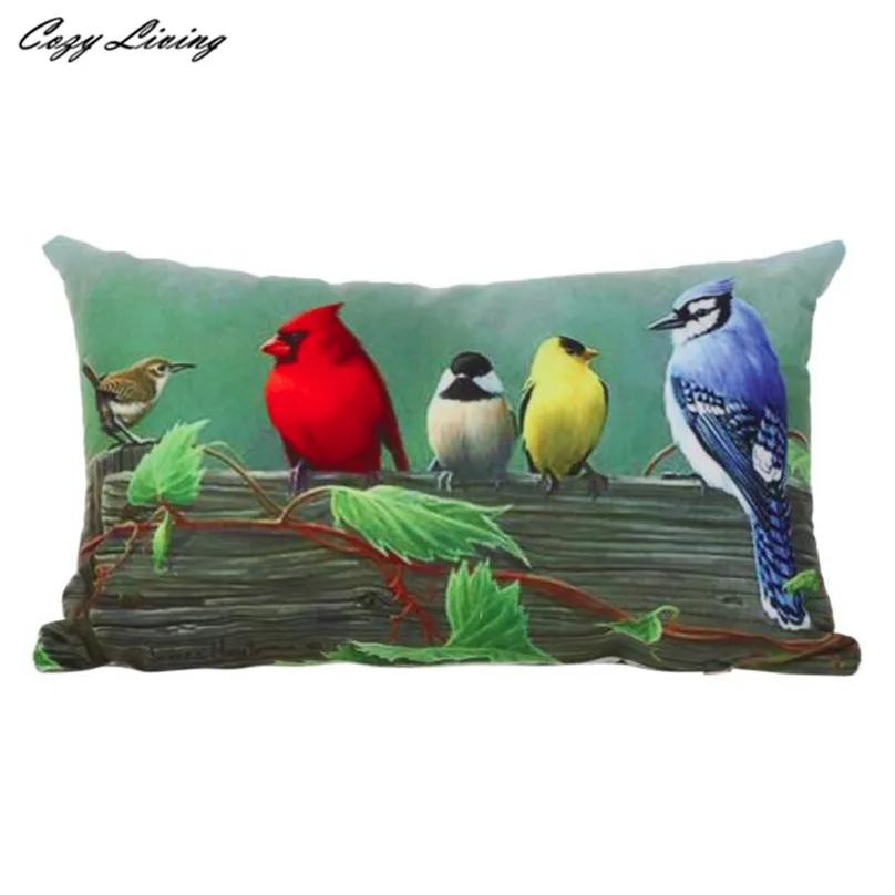 Наволочки 30*50 см 3D принтом в виде птиц для наволочка супер мягкие подушка крышка