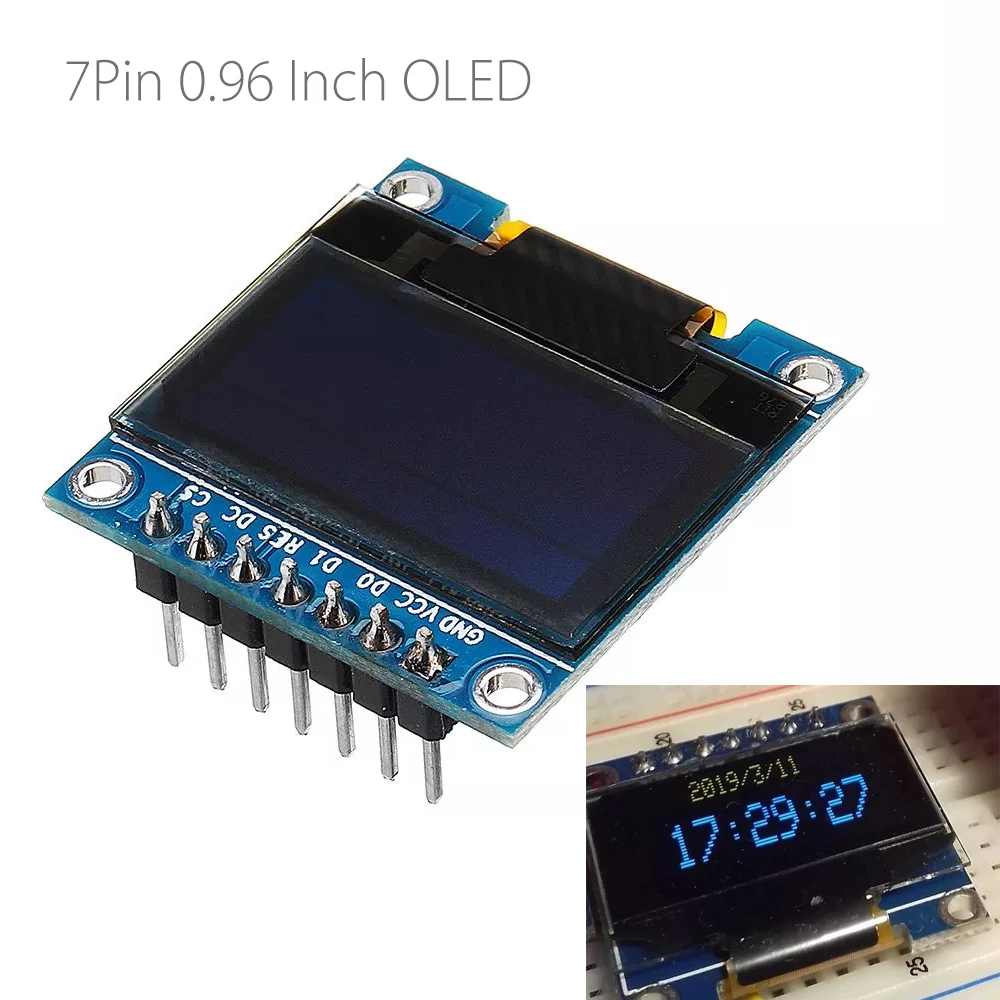 7 контактный 0 96 дюймовый OLED дисплей 12864 SSD1306 SPI IIC Последовательный модуль ЖК