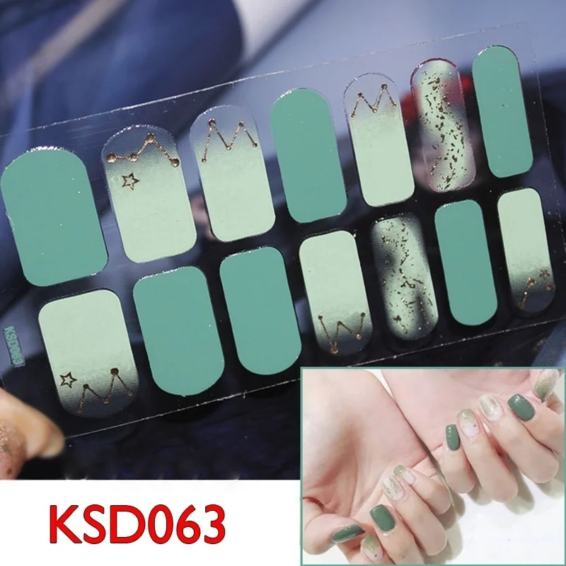 KSD063 Леди KINDOM DIY 3D звезды и луна для дизайна ногтей наклейки накладные ногти Водонепроницаемый дизайн ногтей окружающую среду фольга для обертывания ногтей - Цвет: KSD063