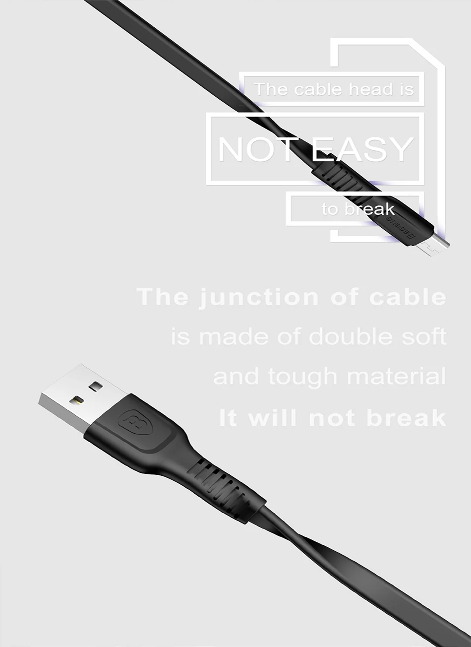 Baseus Micro USB кабель 2A кабель для быстрой зарядки для samsung S6 S7 huawei xiaomi Дата кабель Microusb зарядное устройство Шнур для мобильного телефона