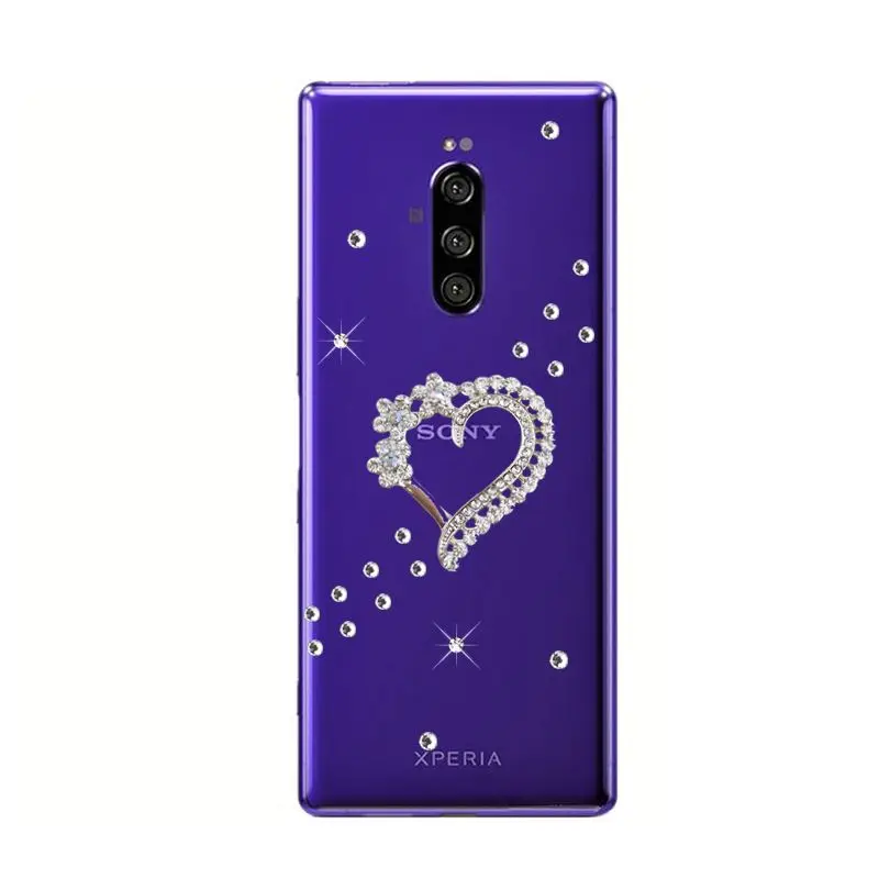 Модный красивый со стразами чехол для Sony Xperia 1 10 plus L3 L2 L1 XZ3 XZ2 Premium XA2 Ultra XZ1 Compact XA1