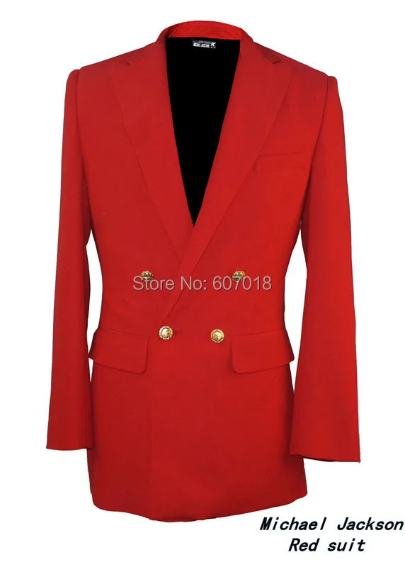 Редкий MJ Майкл Джексон церемония награды Красный Блейзер пиджак облегающие