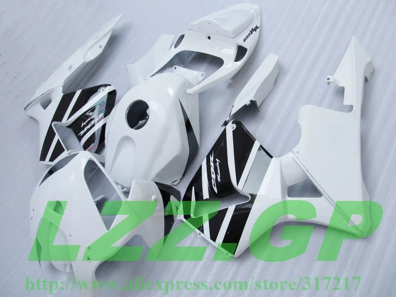 

Injection black white fairings for HONDA CBR600RR 05 06 F5 CBR 600 RR 2005 2006 100%Fit motorcycle fairing kits #221 LZZ.GP