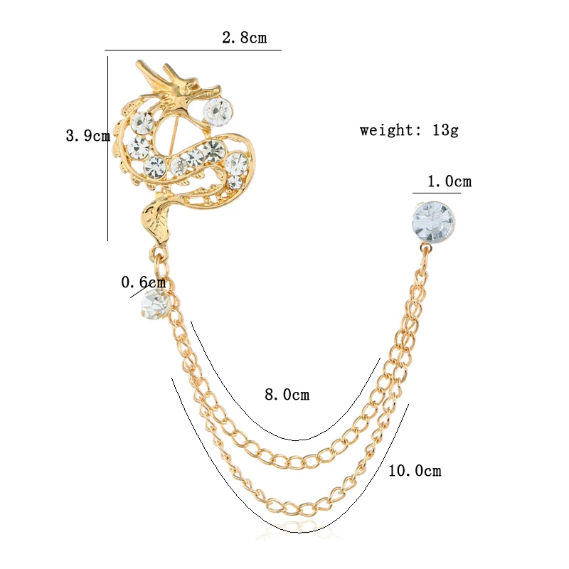 GDHY многоцепные китайские брошь драгоценные Стразы с кисточками цепи бутоньерка