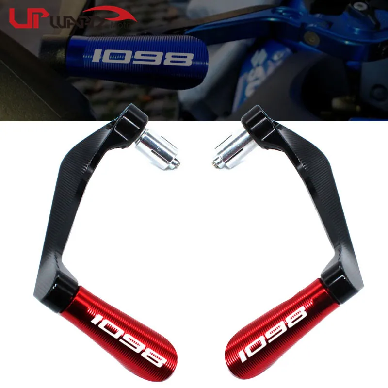 

For Ducati 1098 1098/S/Tricolor 1098S 2017 2018 Motorcycle 7/8" 22mm Handlebar Grips Brake Clutch Levers Guard Protector