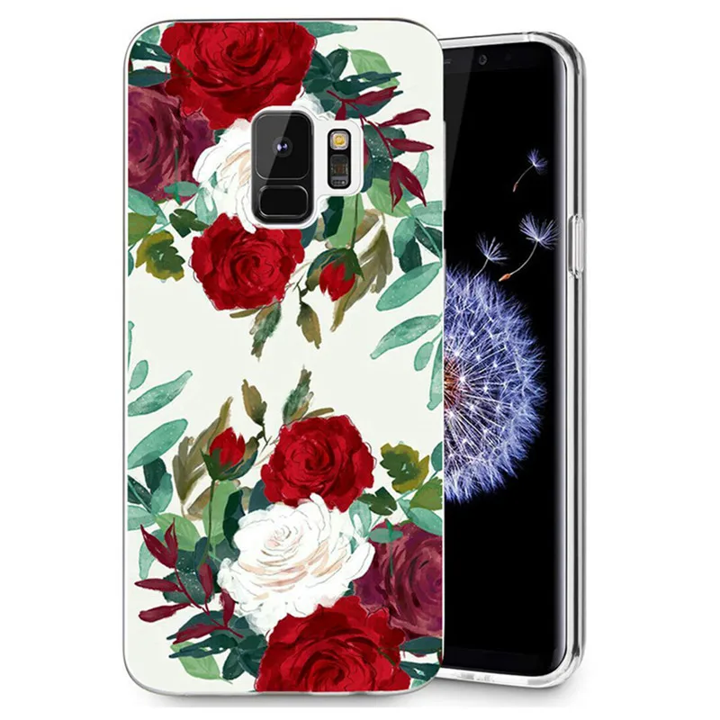 Для Samsung Galaxy S9 S8 Plus 2015 A5 A3 J7 J5 J3 2017 2016 J2 S7 edge Note 8 plus TPU чехол с узором в виде листьев и