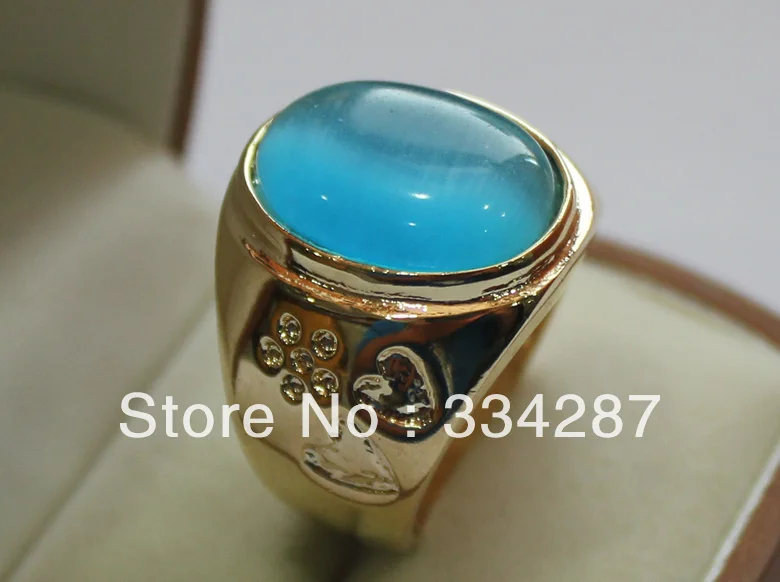 

Красивый Аквамариновый синий камень в форме двойного сердца, кошачий глаз, мужской браслет, Размер бусин 13x18 мм: 6 ~ 9 #