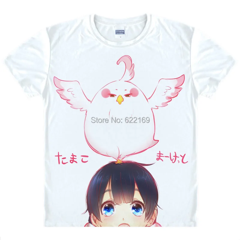Футболка Tamako Market Dera Bird аниме японская знаменитая анимация Новинка летняя мужская