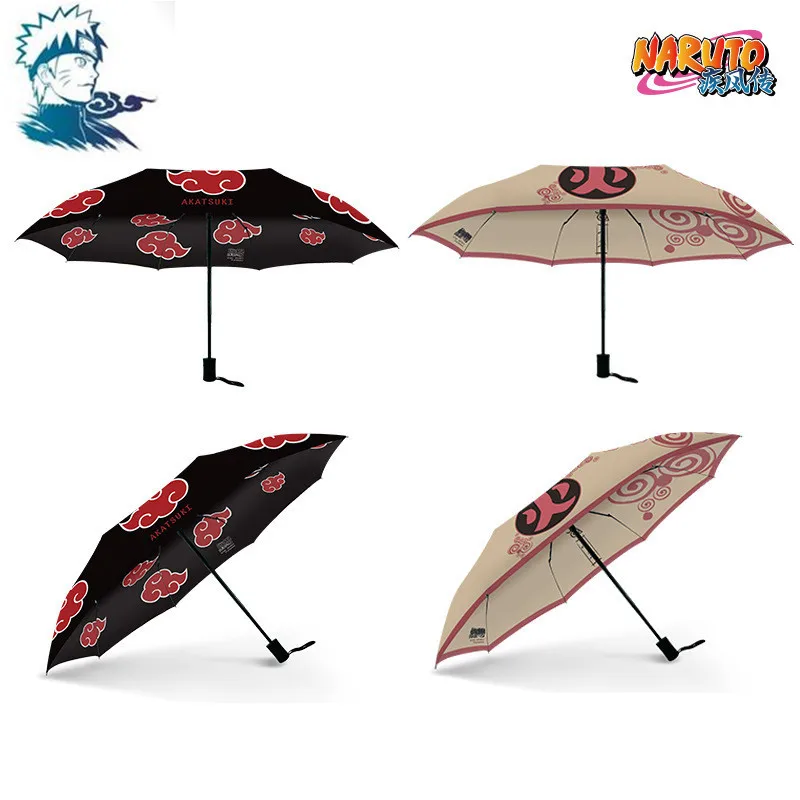 Top Quality Anime NARUTO Akatsuki Uchiha Itachi Cosplay Props Red Cloud Symbol Hokage Umbrella PVC Metal Parasol Collection New