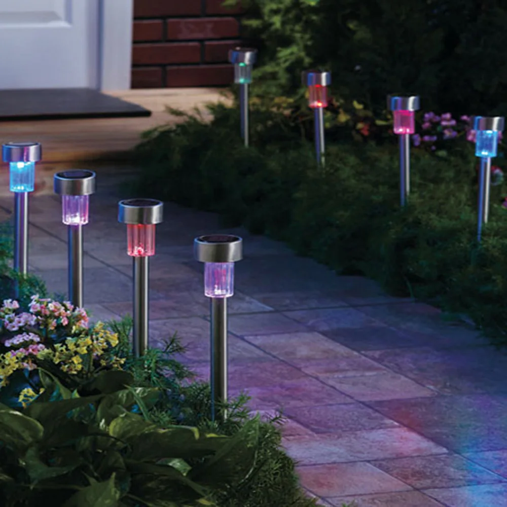 

LED Garden light Solar Powered LED Lawn Light Stainless Steel Garden Landscape Lamp for Outdoor Pathway Garden Yard Patio