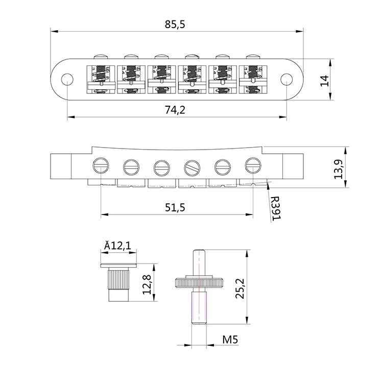 1 комплект электрогитара мостик мелодия-о-Матик гитара и хвостовой части