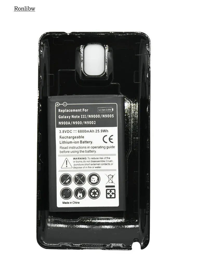 Сменный аккумулятор Ronlibw 6800 мАч B800BC для Samsung Note III 3 Note3 N9000 N9006 N9008 N9009 N9005 N900A N9002 с