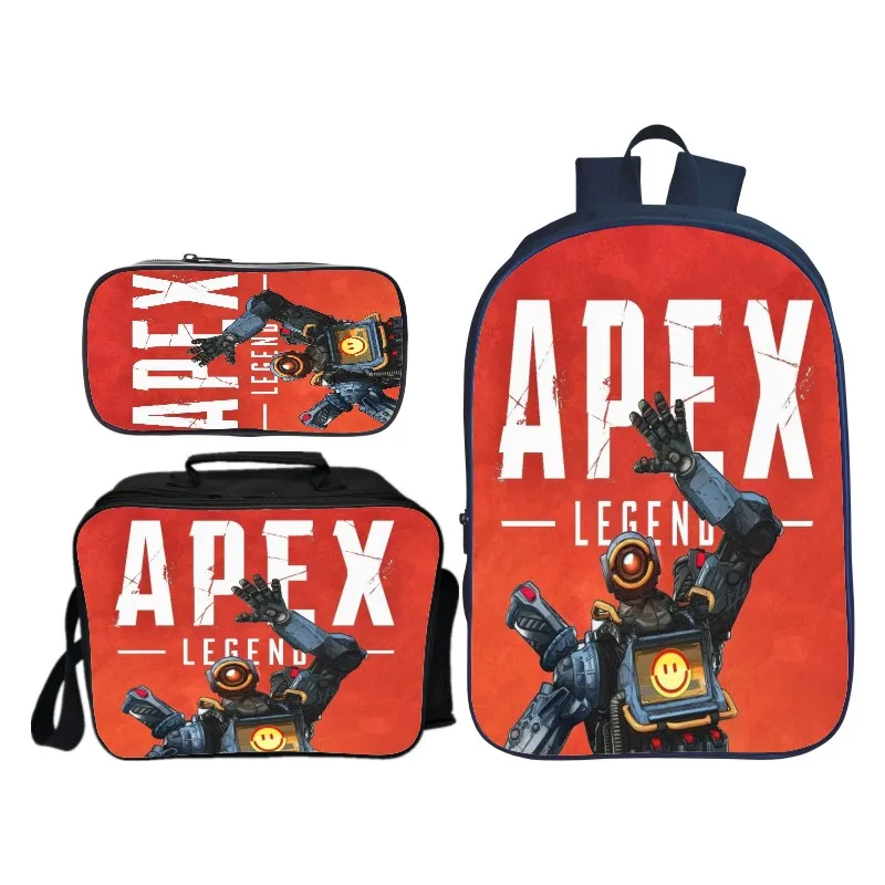 Лидер продаж 3 шт./компл. печати Apex легенды школьный рюкзак для детей школьные сумки для детей сумка на плечо, для путешествий, Тетрадь книжная сумка