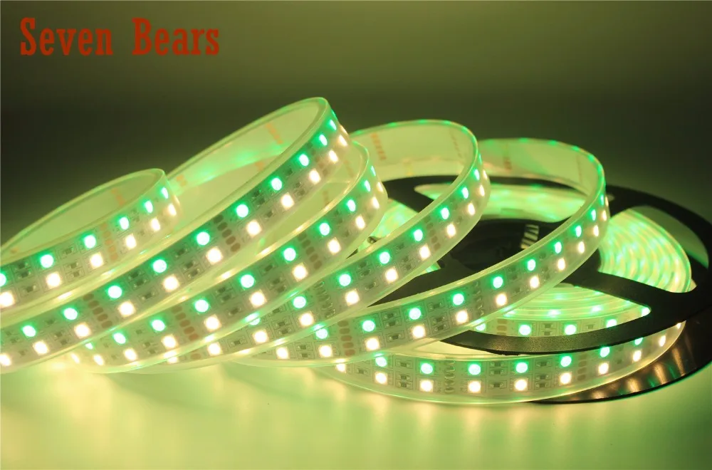 Двухрядные водонепроницаемые светодиодные ленты IP20/IP67 5 м 5050 SMD RGBW(RGB + белый) RGBWW(RGB