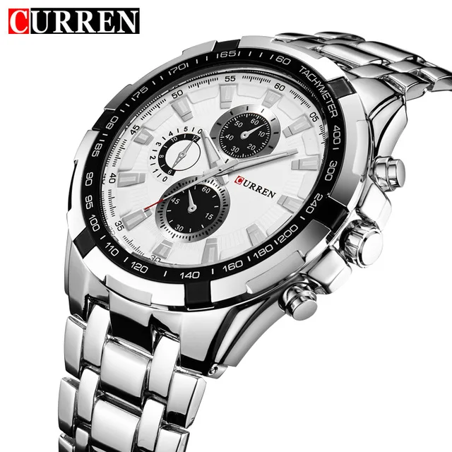 Montre Homme CURREN 8023 мужские брендовые Роскошные военные кварцевые часы спортивные