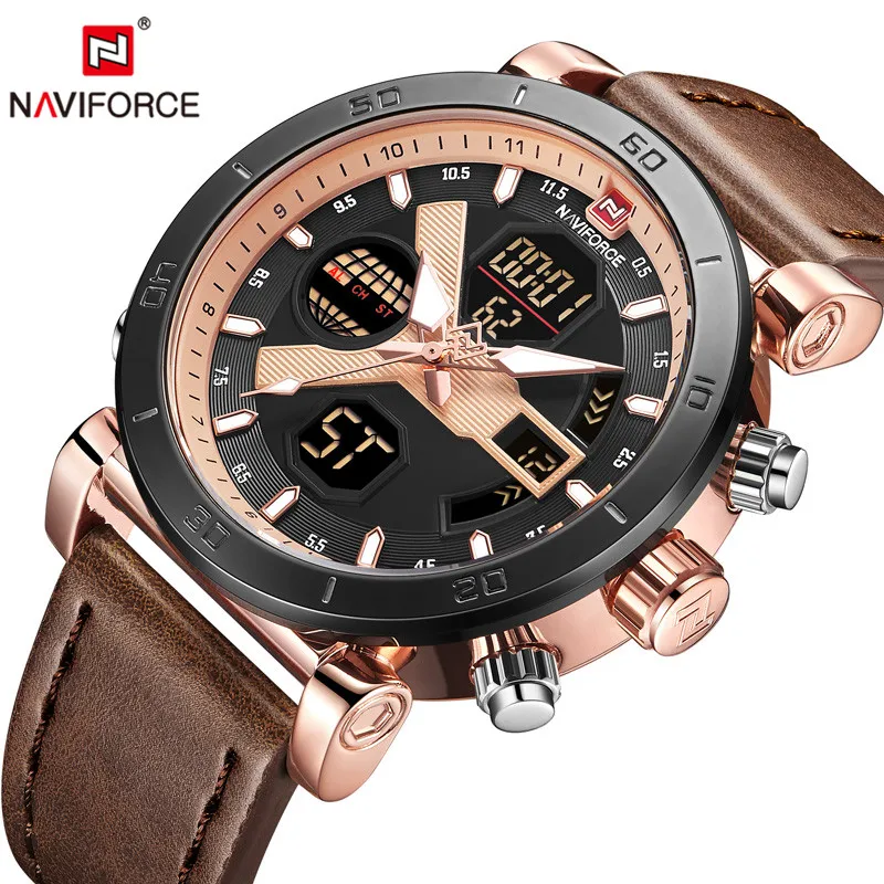 Часы NAVIFORCE мужские спортивные армейские аналоговые светодиодный кварцевые| |