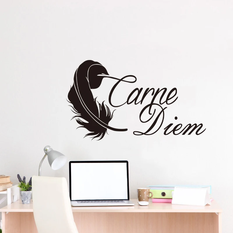 Виниловые Настенные стикеры Carpe Diem с французским рисунком съемные настенные