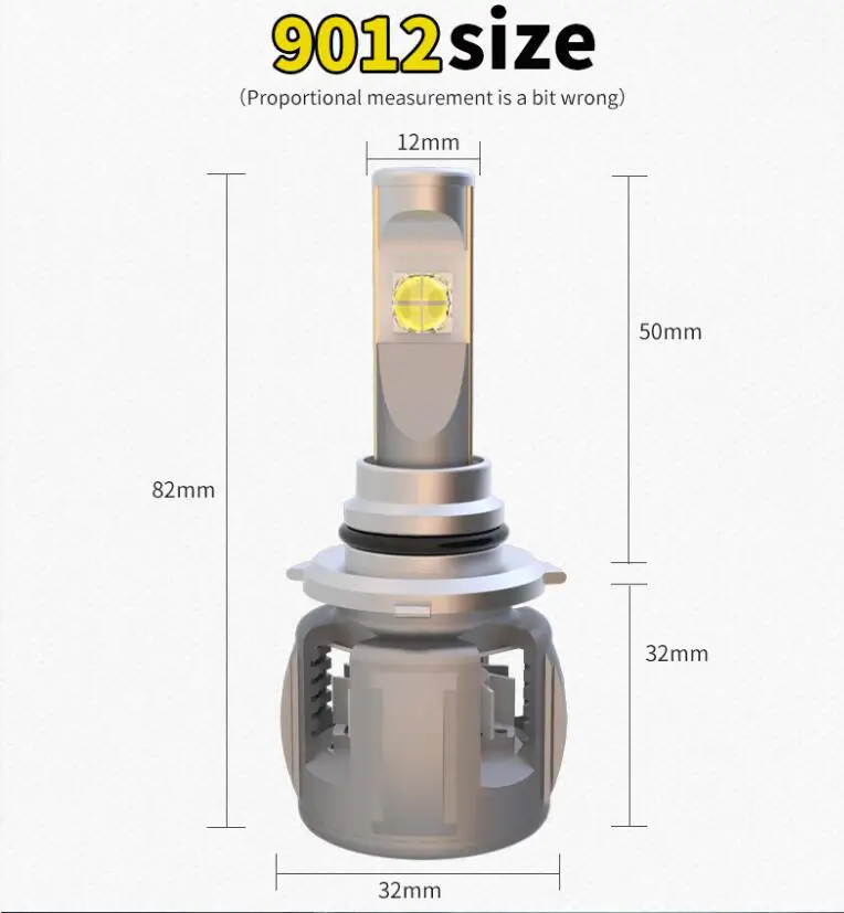1 комплект 9012 HIR2 60W 7800LM X70 светодиодный фар передние линзы лампы XHP 70 4SMD чипы турбо