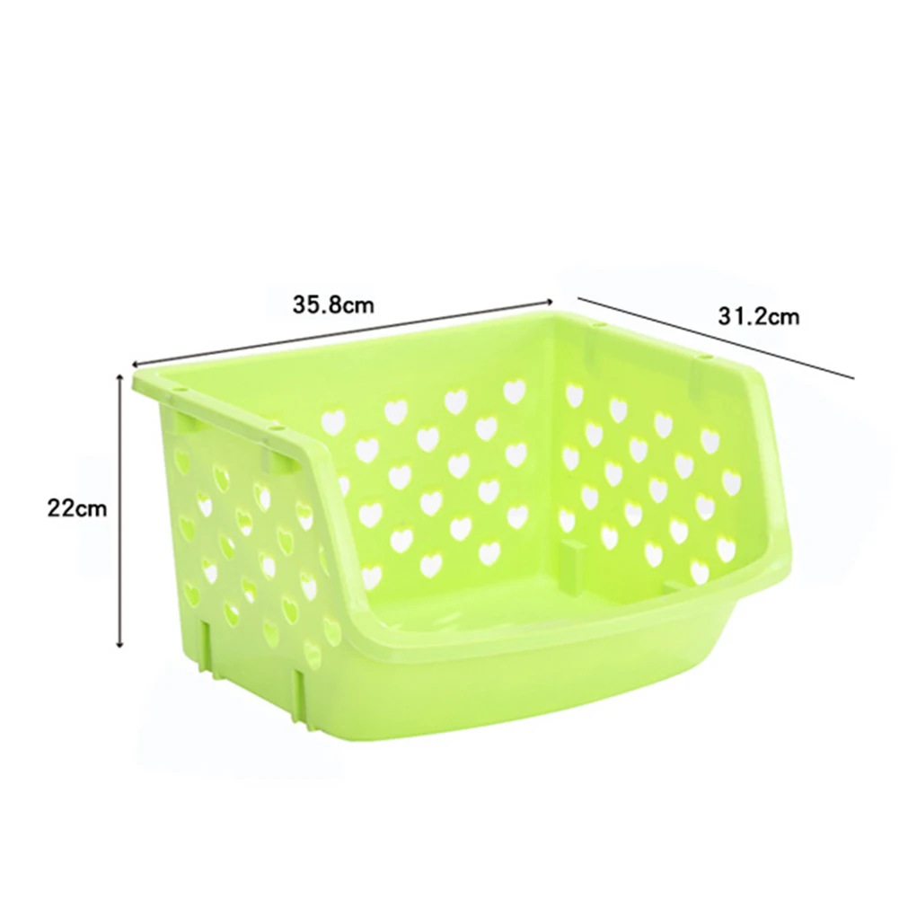 Durable Stackable Single-deck Hollow Fruit Vegetable Storage Box Colanders Strainer Kitchen Organizer Basket Shelf Racks new | Дом и сад