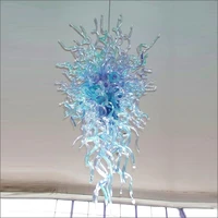 modern blown customized color glass chandelier for sale hand blown glass pendant chandeliers