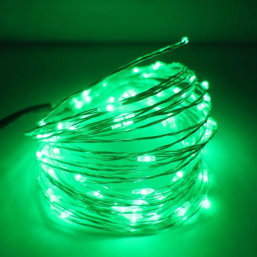 10pcs/lot AA Battery Operated copper wire String Light Christmas starry Fairy LED Lights for Garland/Wedding Decoration 10M | Лампы и
