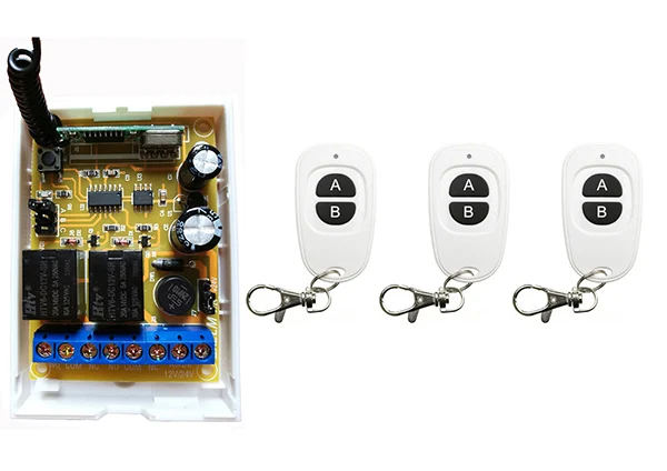 DC12V DC24V 2CH RF беспроводной переключатель релейный приемник пульты дистанционного