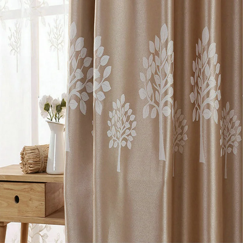 Новая утолщенная занавеска с изображением дерева жизни на окно для спальни