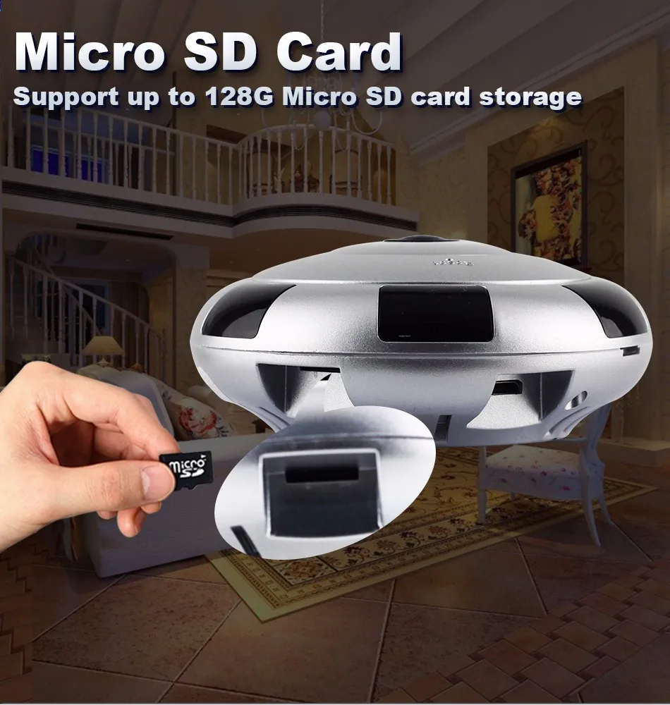 Беспроводная wifi ip-камера 360 градусов рыбий глаз панорамная ip-камера 960P HD VR умная домашняя камера видеонаблюдения