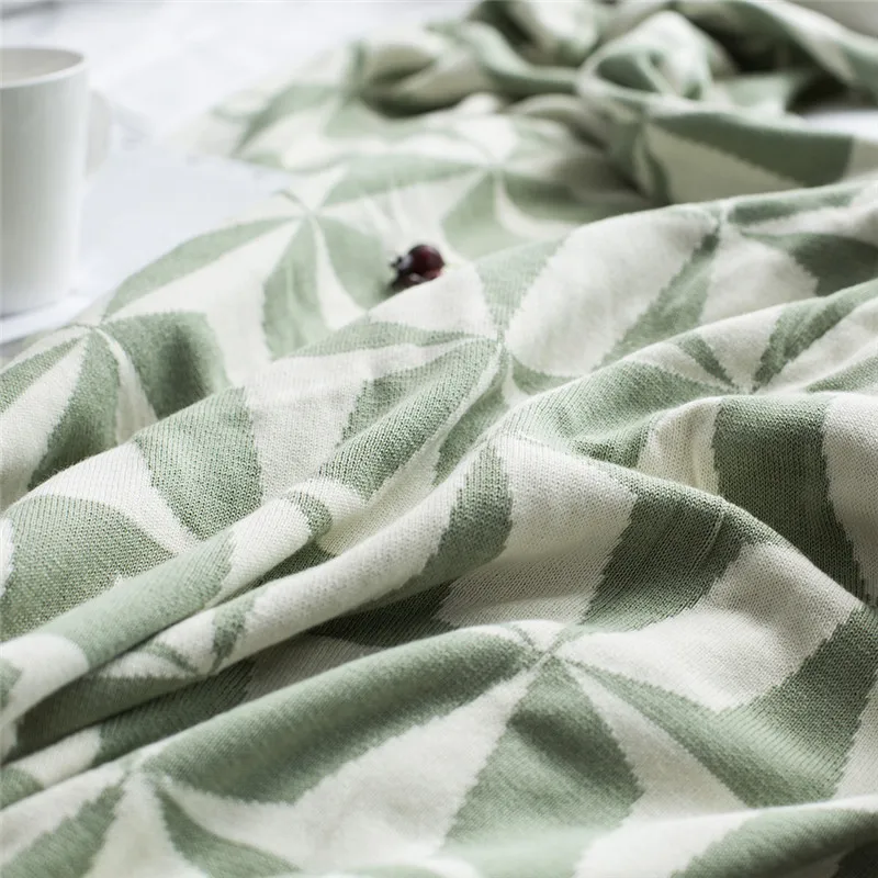 COMFEEL Blanket for Sofa Beds Cotton Knitted Geometric Multifunction Warm Weighted Child Adult Rest Sleep Throw | Дом и сад