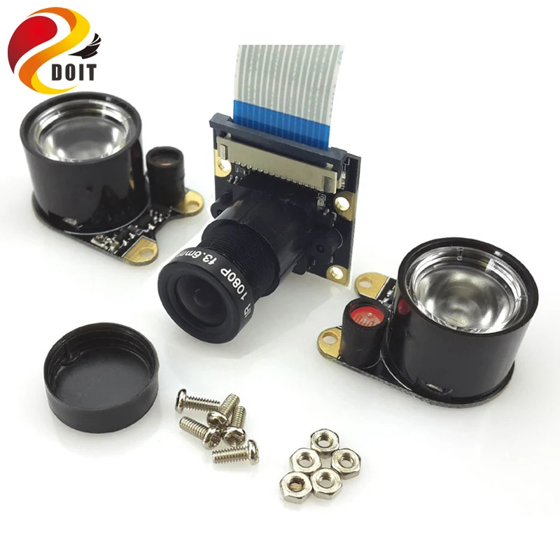 Модуль камеры DOIT Raspberry Pi 2 5 Мп с инфракрасным датчиком светодиодный ночник + 15