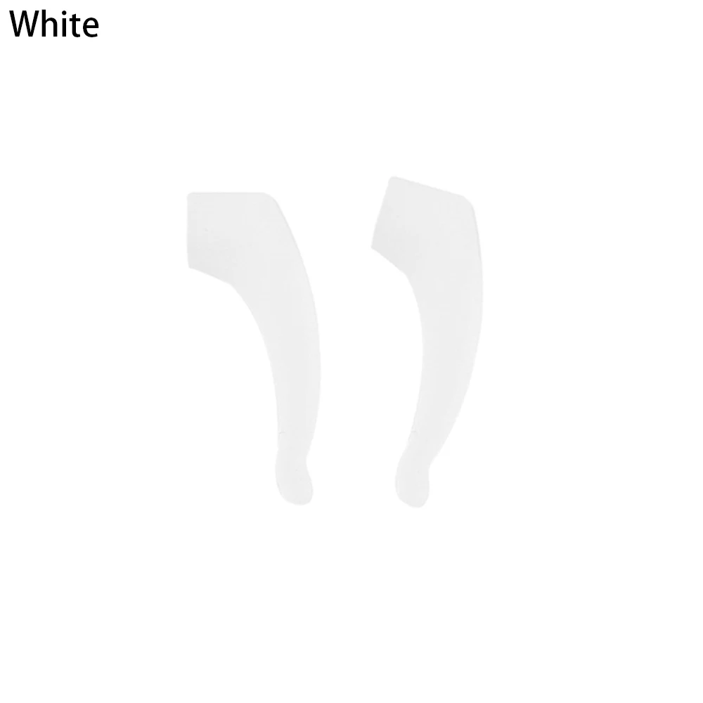 white Силиконовые прозрачные противоскользящие простые в использовании очки, ушные крючки, держатель для очков, держатель для дужек, аксессуары для спортивных очков - Цвет: white